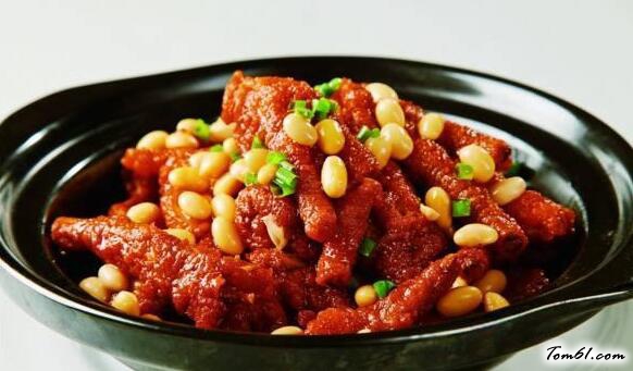 黄豆鸡脚的做法