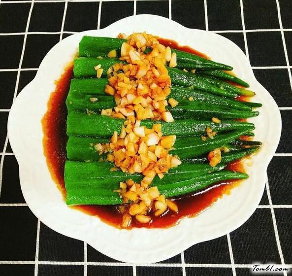 葱香秋葵的做法