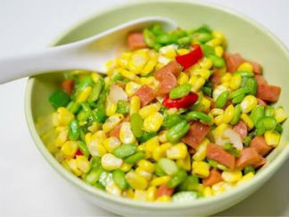 青椒炒玉米的做法