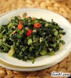 小炒莴苣叶的做法