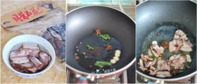 西芹炒腊肉的做法步骤1-3