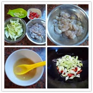 西芹炒虾仁步骤1-4