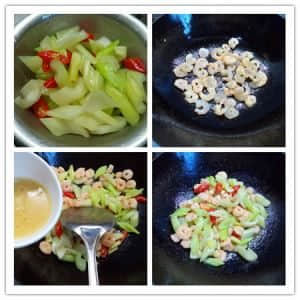 西芹炒虾仁步骤5-8