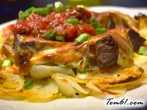 牛扒盖土豆片的做法