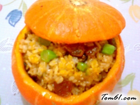 腊味糯米饭南瓜盅的做法