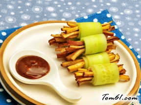 豆乾青瓜捲的做法