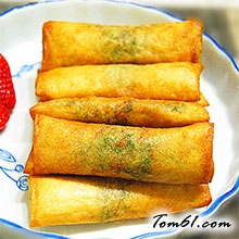 荠菜春卷的做法