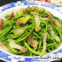 芦蒿炒咸肉的做法