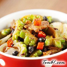 老干妈炒苦瓜的做法