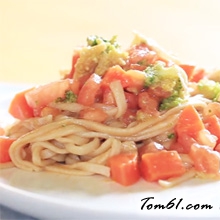 缤纷素炒面的做法