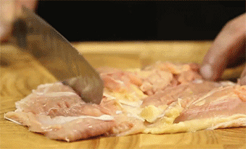 【黑椒汁煎鸡排】鸡腿肉敲散