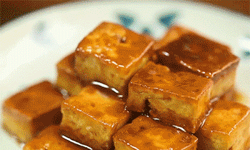 【糖醋脆皮豆腐】豆腐装盘