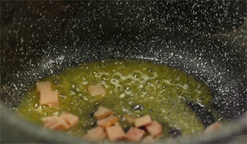 【玉米浓汤】炒火腿