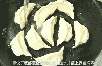 【肉汁豆腐煎饺】加水