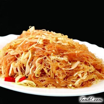 卷心菜炒粉丝的做法