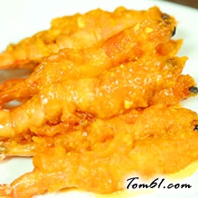 蛋黄串串虾的做法