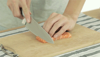 【橙香三文鱼蔬菜饼】剁三文鱼