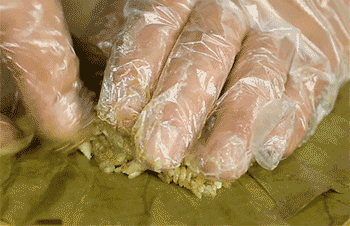 【荷叶糯米鸡】包裹糯米