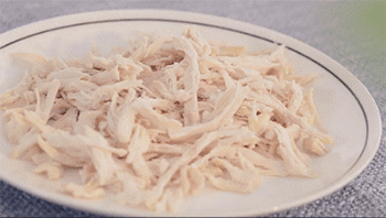 【鸡丝奶油浓汤】撕鸡丝