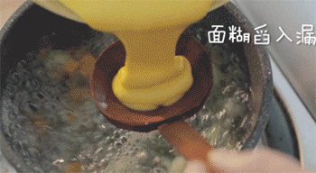 【南瓜疙瘩面】放面糊