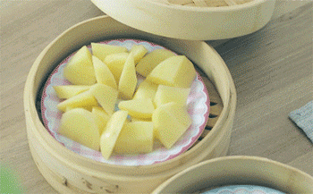 【黄金土豆球】蒸熟食材