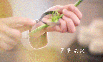 【芦笋炒虾】处理芦笋
