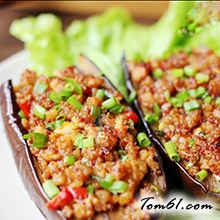 蒜香肉末烤茄子的做法