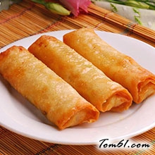 韭黄四喜春卷的做法