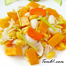 南瓜炒百合的做法