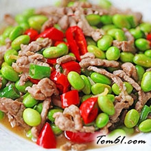 毛豆炒肉丝的做法