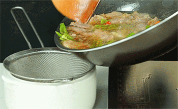 【杭椒牛柳】捞出