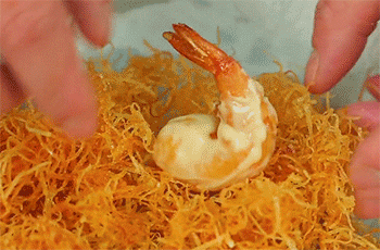 【金丝虾球】裹土豆丝