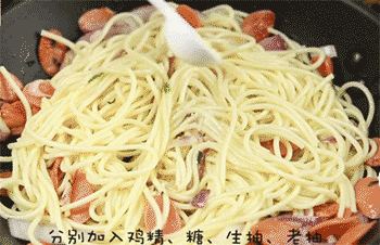 【火腿炒面】调味