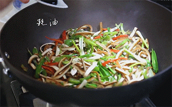 【青椒炒香干】调味