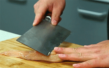 【芙蓉鸡片】鸡肉切片