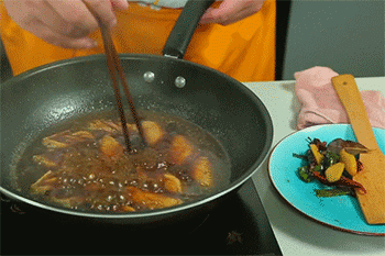 【南瓜烧鸡翅】取残渣