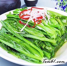 白灼油麦菜的做法