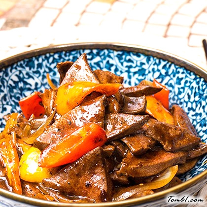 黑椒猪肝的做法