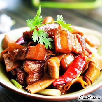 老干妈千张结烧肉的做法