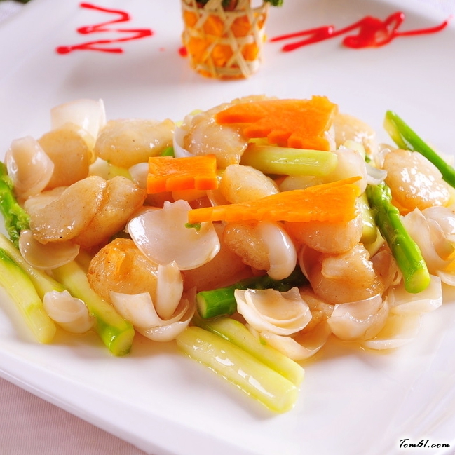 杏鲍菇煎烤元贝的做法