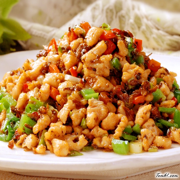 鸡米芽菜的做法