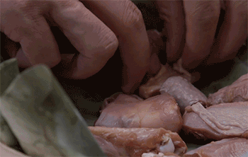 【荷叶鸡】放鸡块和馅料