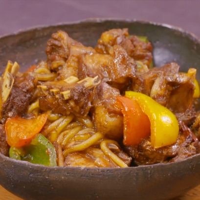 【爆焖羔羊肉】成品图