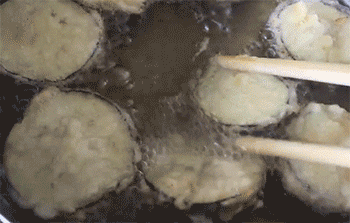 【糖醋茄盒】炸