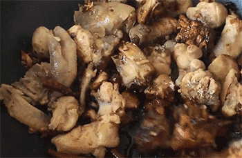 【光棍鸡】翻炒