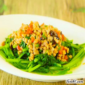 肉末茼蒿的做法