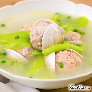 蛤蜊肉丸汤的做法