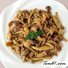 肉炒双菇的做法