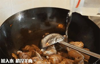 【红烧羊肉】加入水