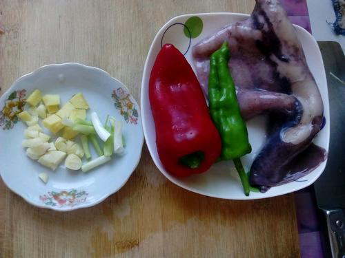 【耗油彩椒鱿鱼】